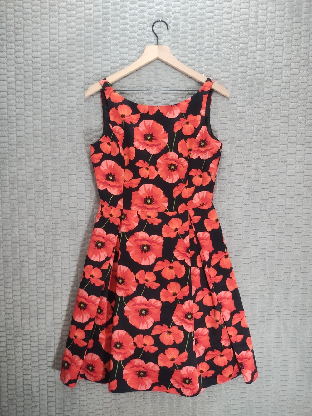 Tommy Hilfiger Fit and Flare Structured Poppy Knee Length Dress-Sz 4/M